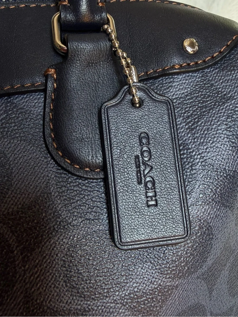 Coach Navy Blue Mini Bennett Satchel Handbag